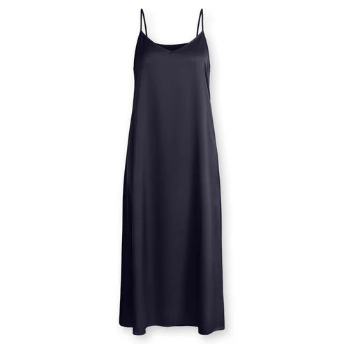 Point Satin A-line Slip Dress