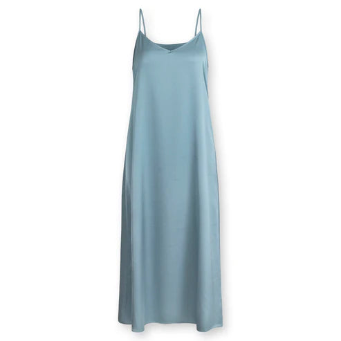 Point Satin A-line Slip Dress
