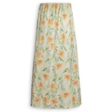 Point A-line Satin Skirt Printed