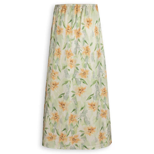 Point A-line Satin Skirt Printed