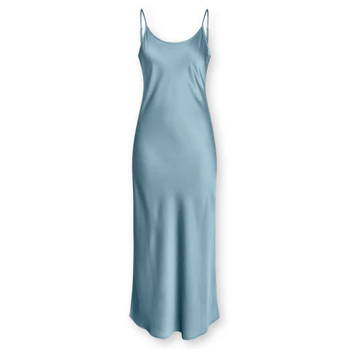 Point Satin Streight Slip Dress