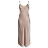 Point Satin Streight Slip Dress