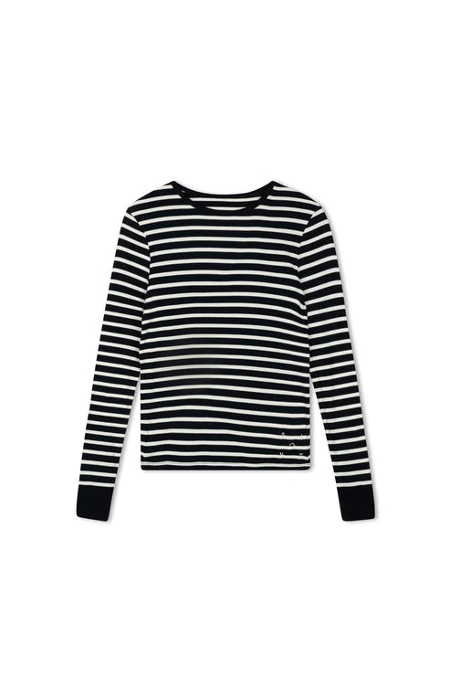 Point Boat Neck Stripe Tee