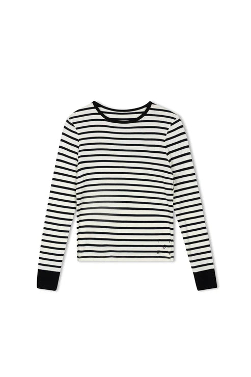 Point Boat Neck Stripe Tee