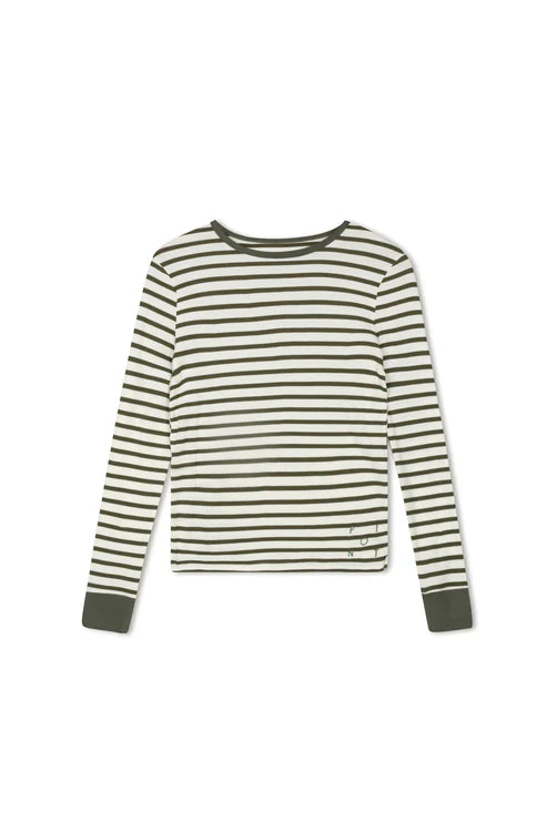 Point Boat Neck Stripe Tee