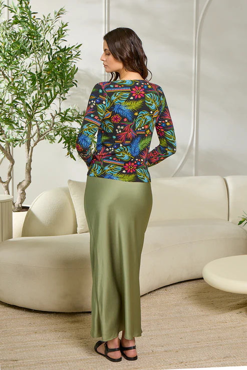 Point Satin Streight Skirt