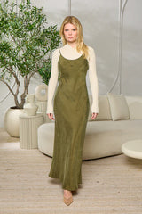 Point Brushed Straight Dress