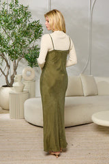 Point Brushed Straight Dress