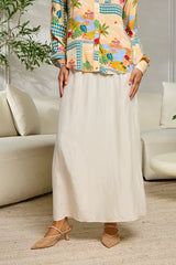 Point Brushed A-Line Skirt