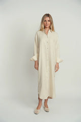 Point Linen Shirt Dress