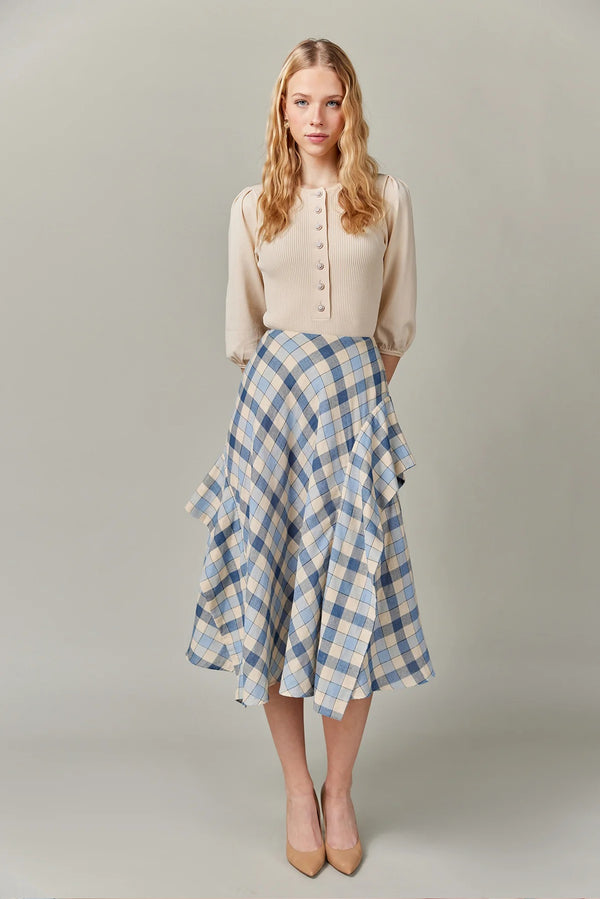 Ribbed Top Buttons Vanilla
