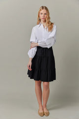 Drawstring Skirt Black 23"