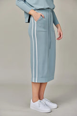 Stripe Midi Skirt Seafoam