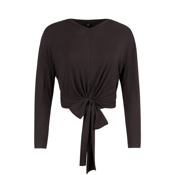 L/S V-NECK WRAP TOP