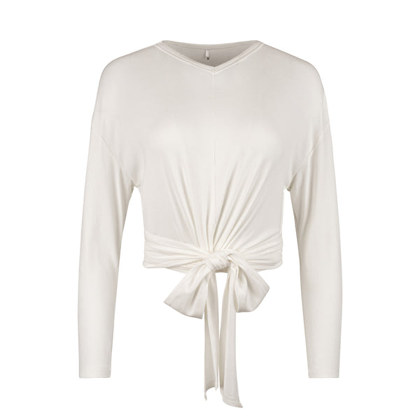 L/S V-NECK WRAP TOP
