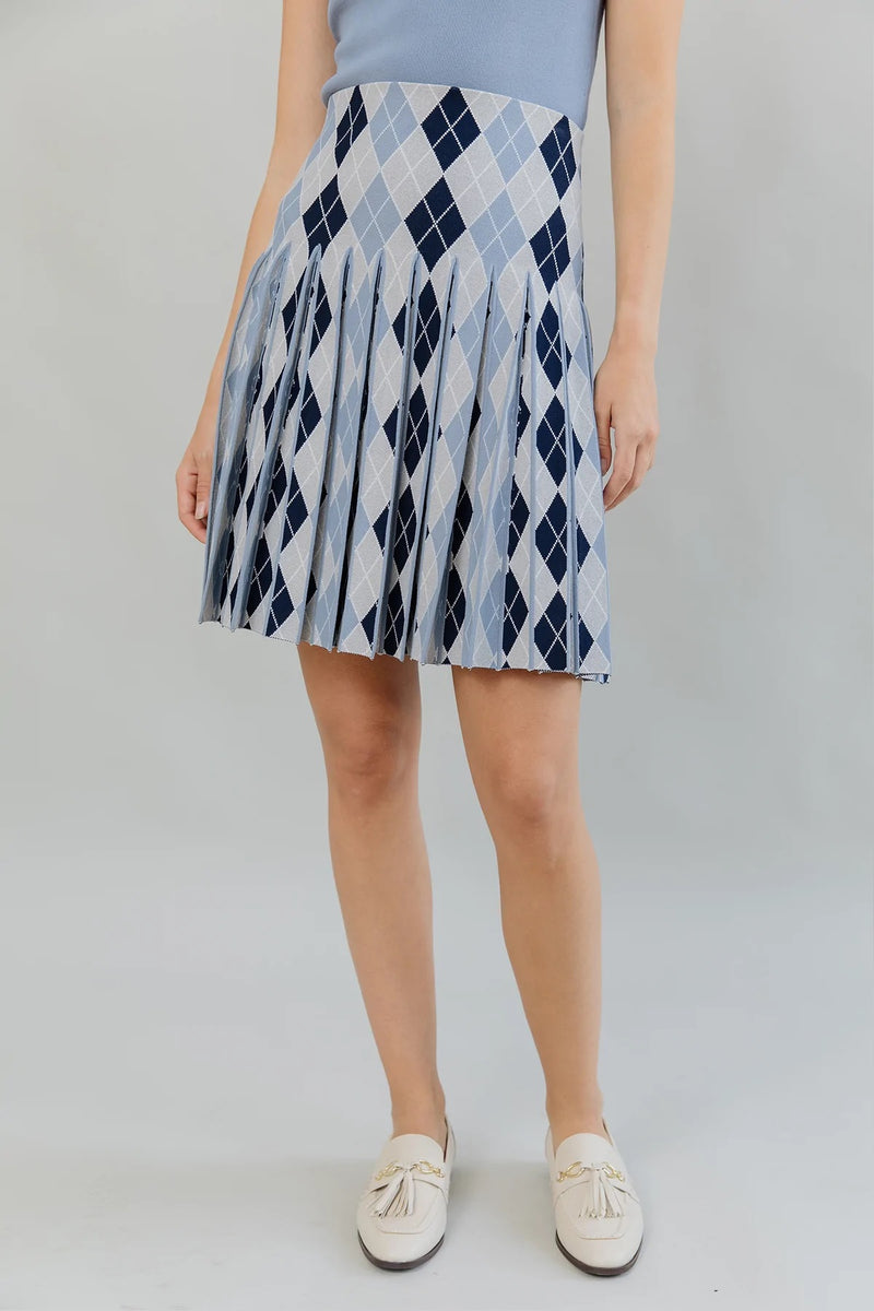 Argyle Infinity Skirt Slate
