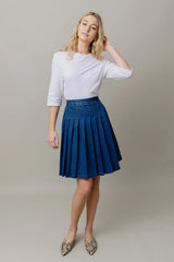 Denim Skirt Dark Wash 23"
