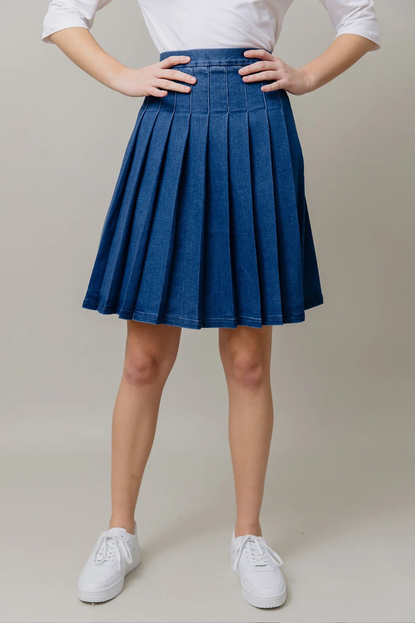 Denim Skirt Dark Wash 23"