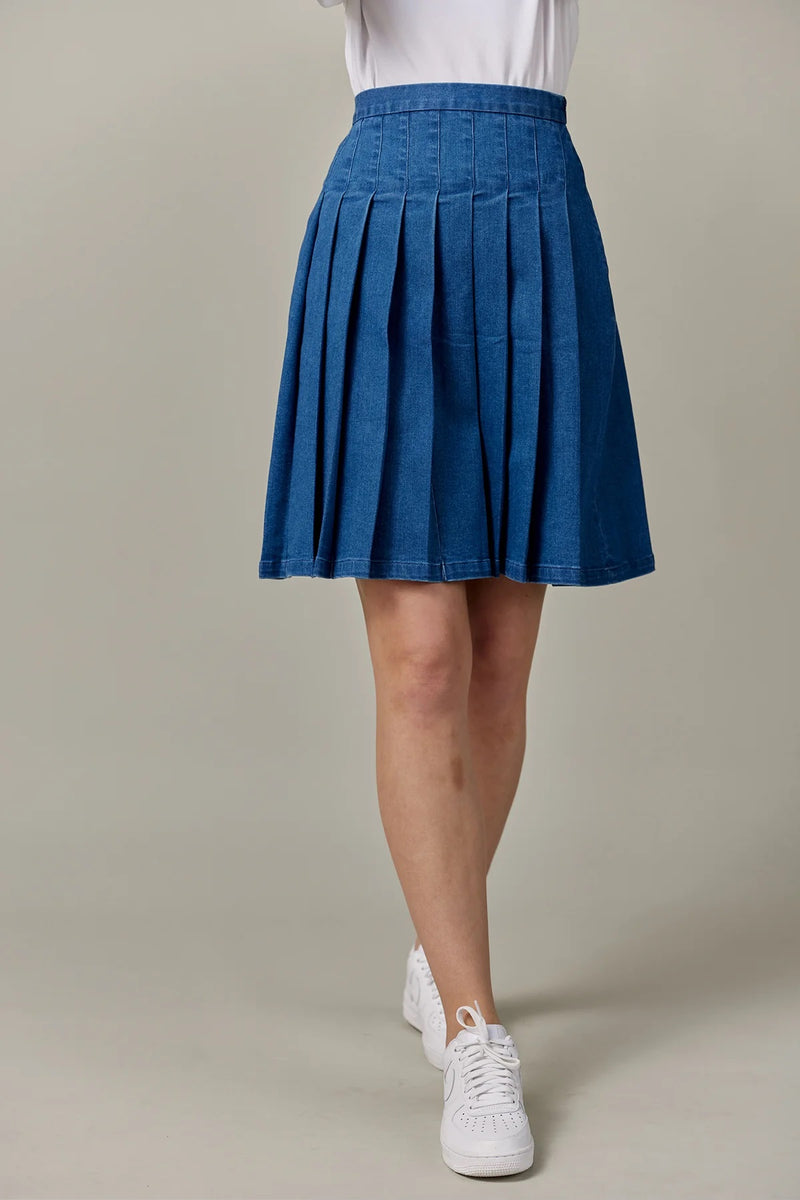 Denim Skirt Dark Wash 23"