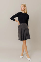 Denim Pleat Lght Blk Wash