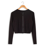 L/S 2 WAY ZIP CARDI