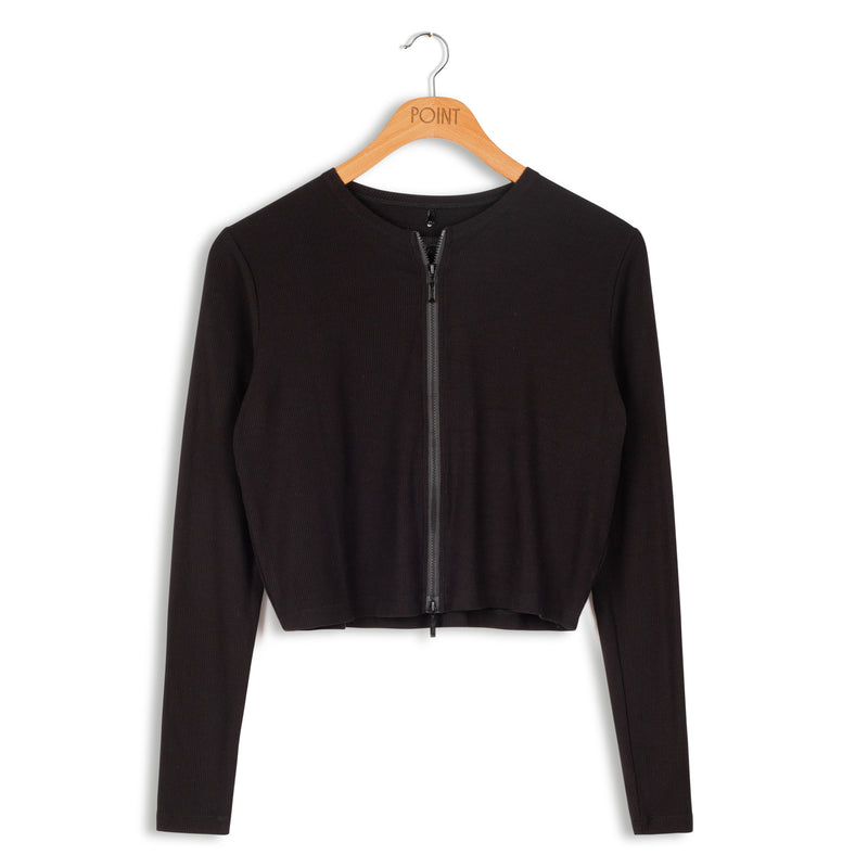 L/S 2 WAY ZIP CARDI