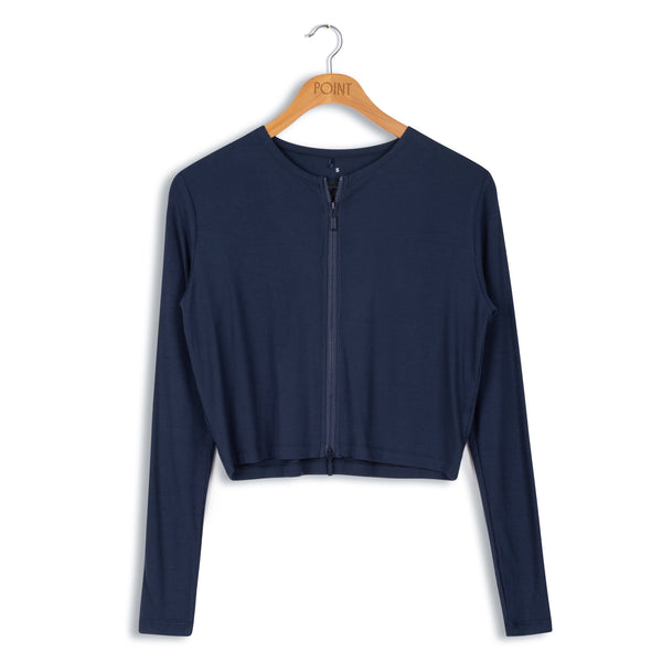 L/S 2 WAY ZIP CARDI