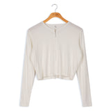 L/S 2 WAY ZIP CARDI