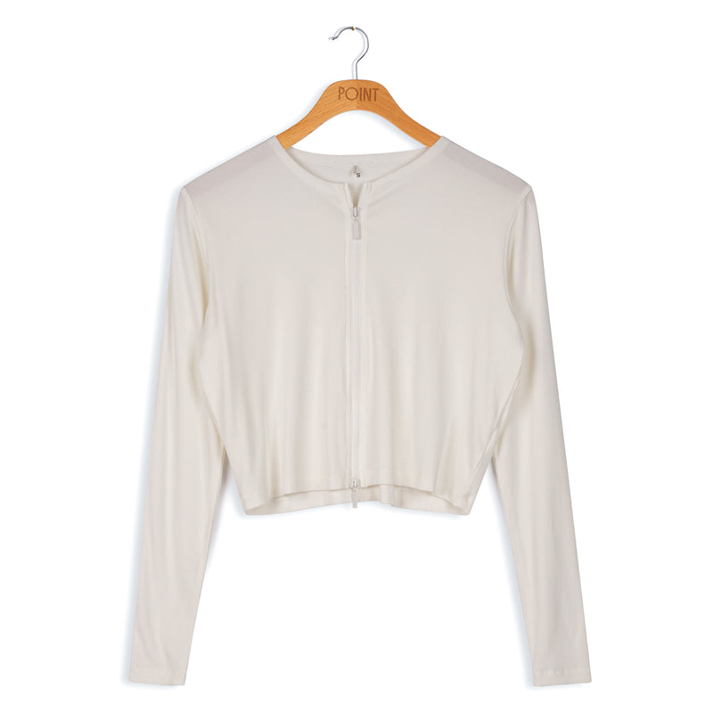 L/S 2 WAY ZIP CARDI