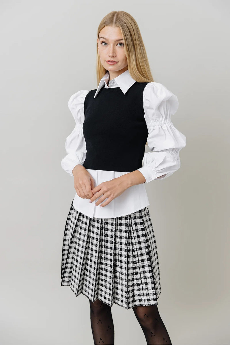 Delta Skirt Black/White 25"