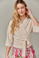 Knit Kimono Top Vanilla