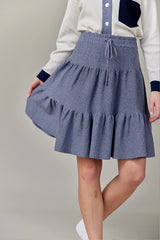 Drawstring Skirt Denim 23"