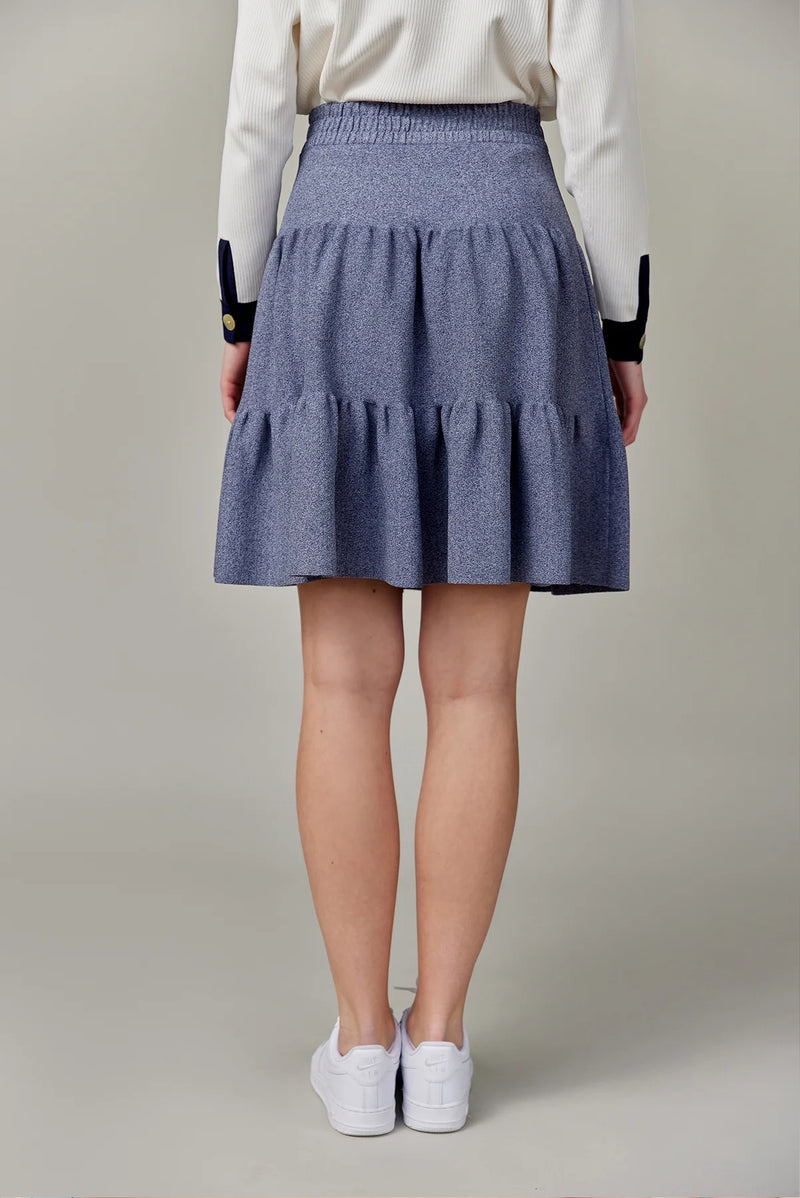 Drawstring Skirt Denim 23"