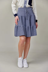 Drawstring Skirt Denim 23"