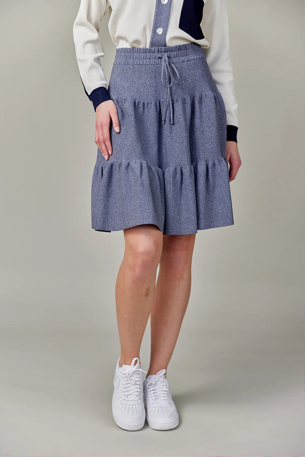 Drawstring Skirt Denim 23"