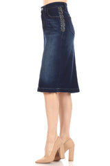 7611 Dk Indigo Denim Skirt