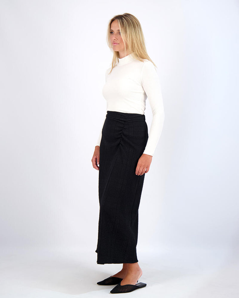 Pash Plaid Skirt Blk