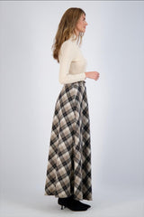 Pash Plaid Maxi Skirt