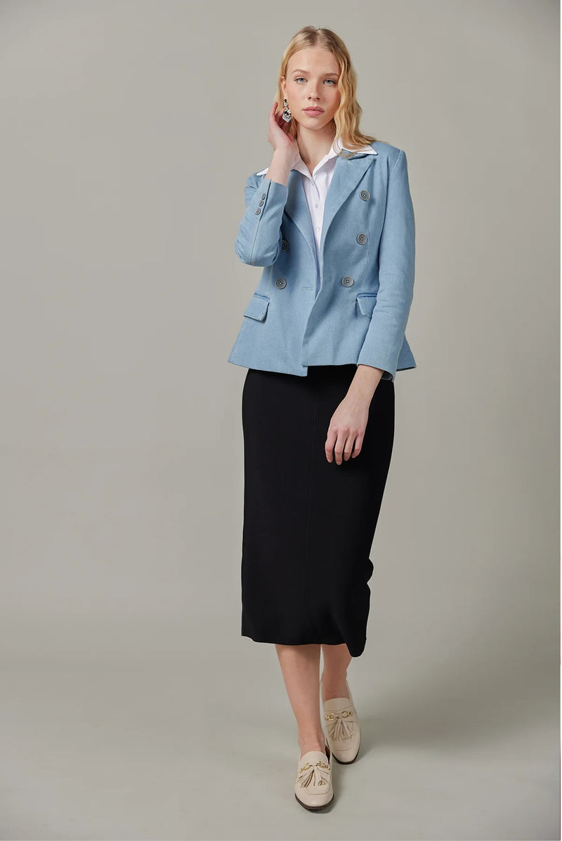 Knit Midi Skirt Black