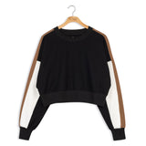 Crop Col/Block Swatshirt