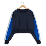 Crop Col/Block Swatshirt