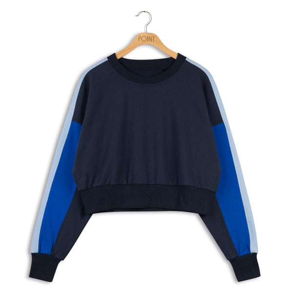 Crop Col/Block Swatshirt