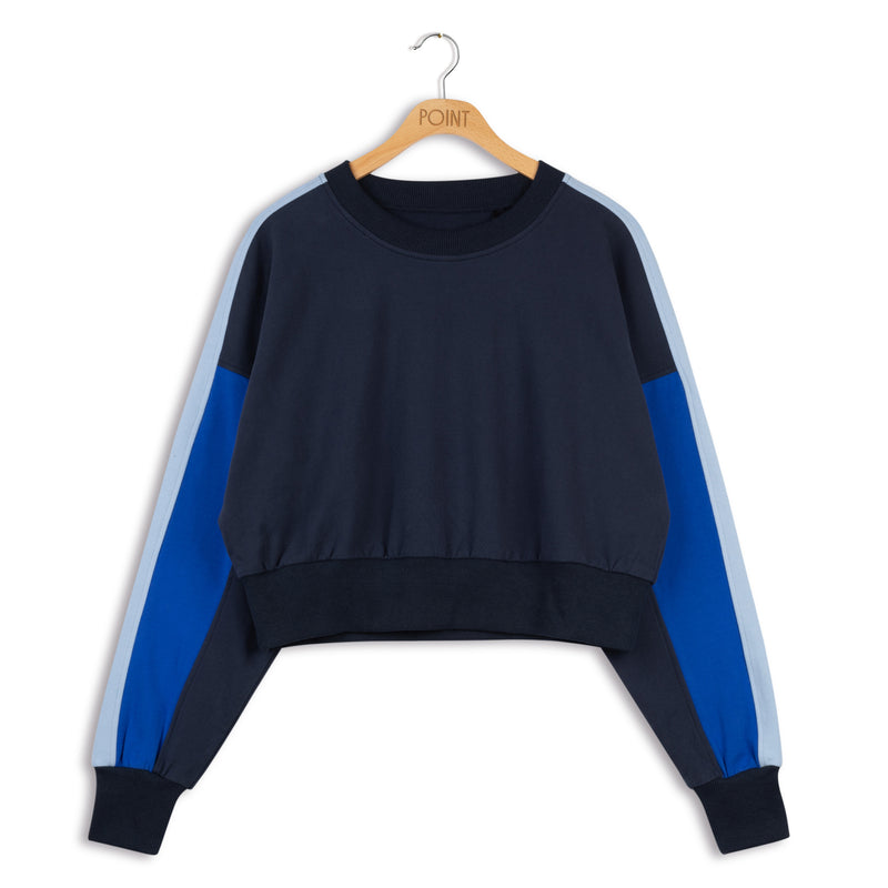 Crop Col/Block Swatshirt