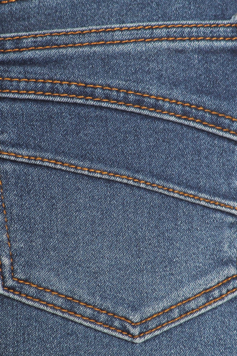 7557D Indigo Denim Skirt