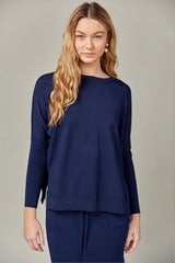 Side Vent Dolman Navy