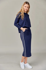 Side Vent Dolman Navy