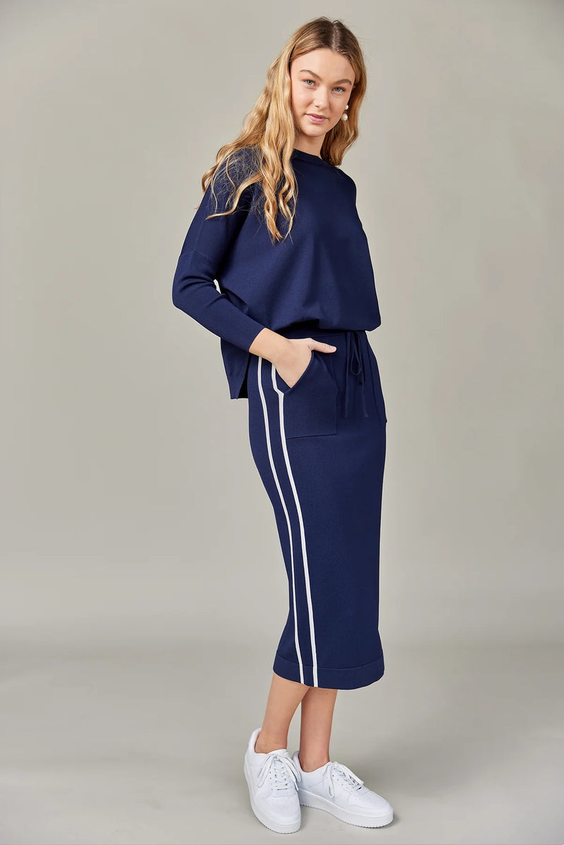 Side Vent Dolman Navy