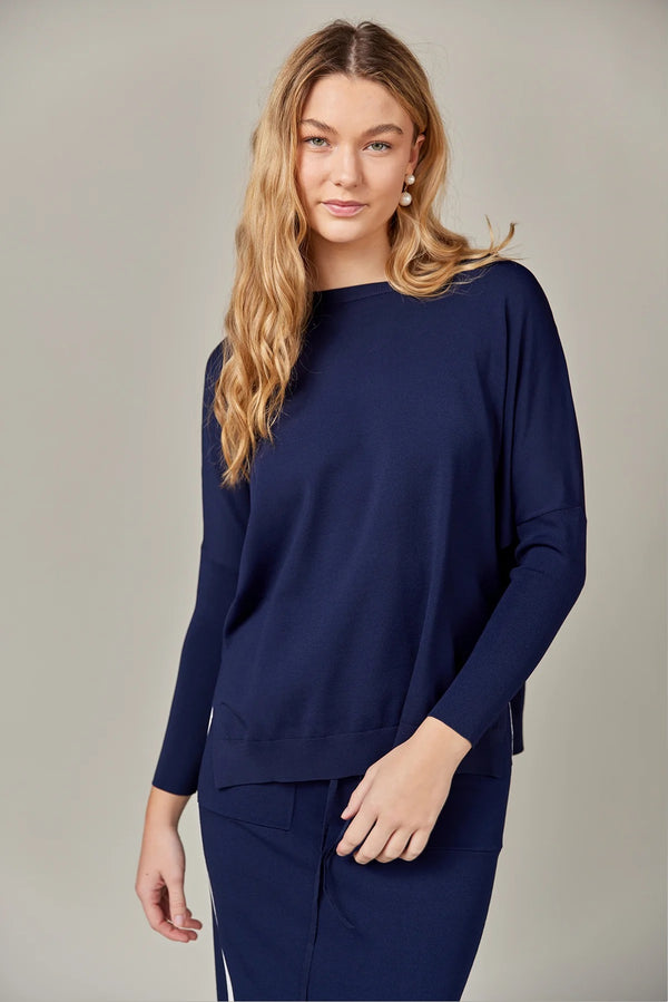 Side Vent Dolman Navy