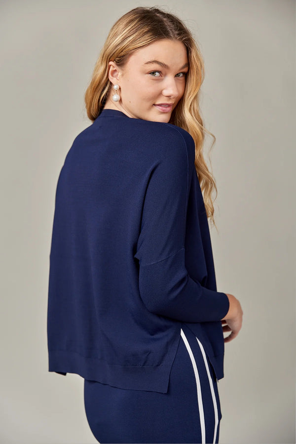Side Vent Dolman Navy